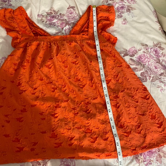 LC Lauren Conrad | Square Neck, Ruffle Sleeve,Cross Back top - Picture 15 of 15